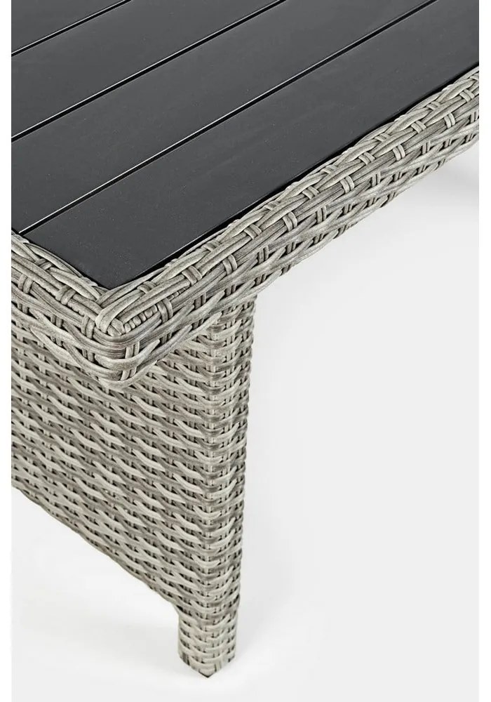 Sivá záhradná lounge súprava z umelého ratanu pre 6 Ariel – Bizzotto