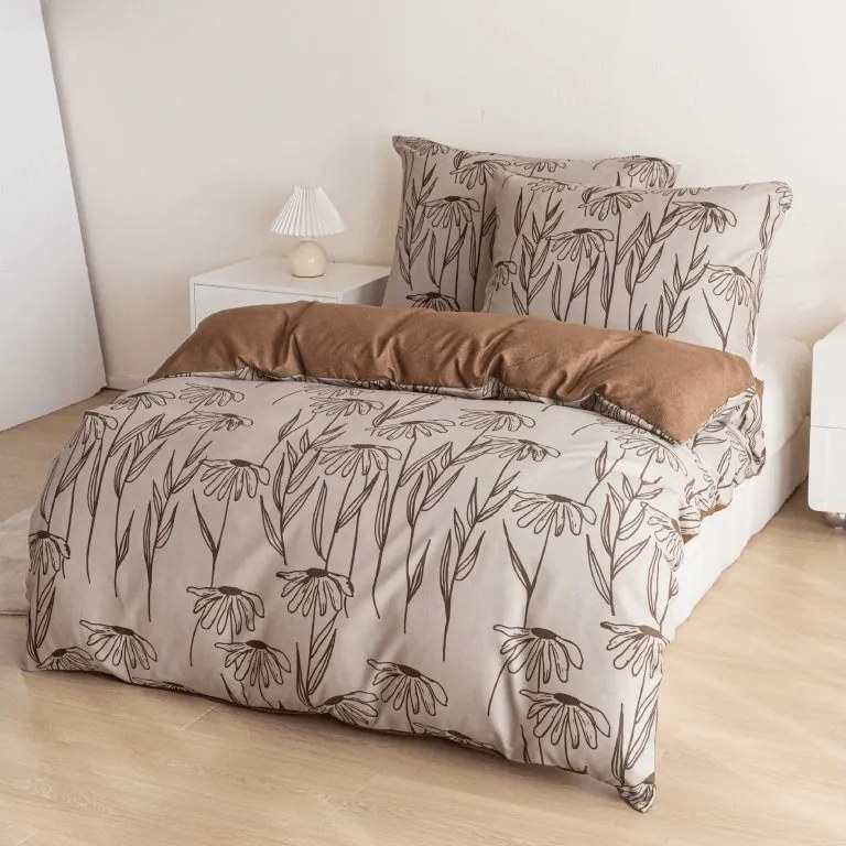 Mikroflanelové obliečky MINARO béžové Rozmer obliečky: 70 x 90 cm | 140 x 200 cm