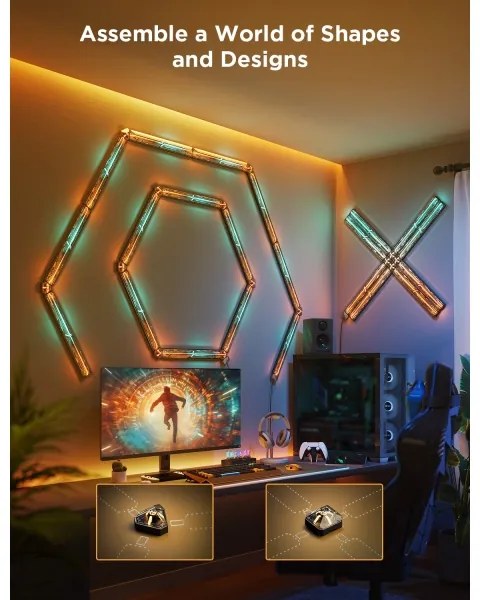 Govee - Smart Gaming (4+1) nástenné svietidlo RGBIC Wi-Fi