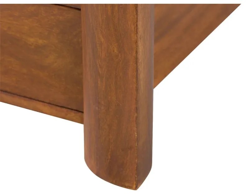 furniture-nabytek.cz - Masívny konferenčný stolík Merlin III z palisandru, lakovaný, hnedý – 95×95×45 cm
