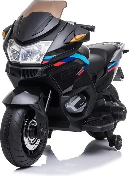 LEAN CARS Elektrická motorka pre deti XMX609 LED svetlá MP3 čierna