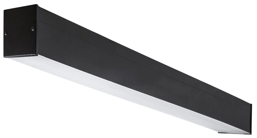 KANLUX Moderné stropné svietidlo AMADEUS, 1xT8, G13, 36W, 124x6x7cm, čierne, matný difúzor