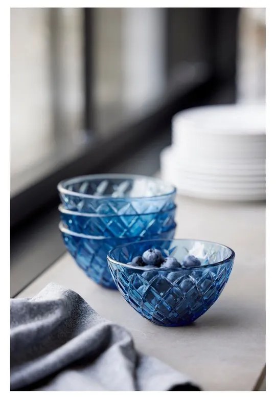 Modré sklenené misky v súprave 4 ks 325 ml Sorrento – Lyngby Glas