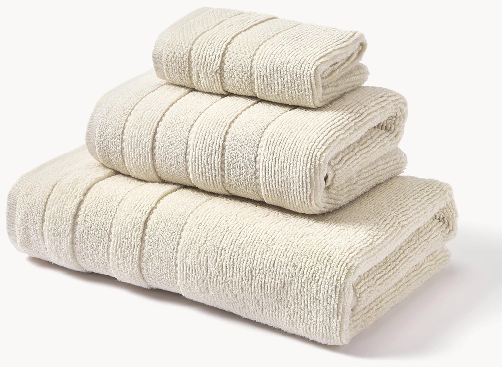 Súprava uterákov's pruhovaným okrajom Luxe