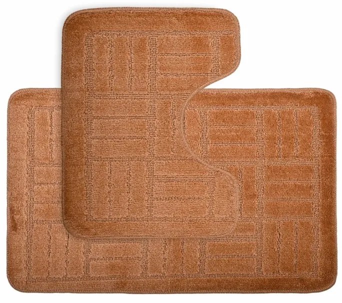 Kúpeľňové predložky set 2 kusov Bary hnedé EMI
