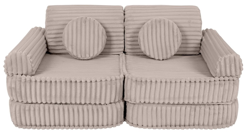 MeowBaby® Churros detská pohovka Plus, Pebble Beige