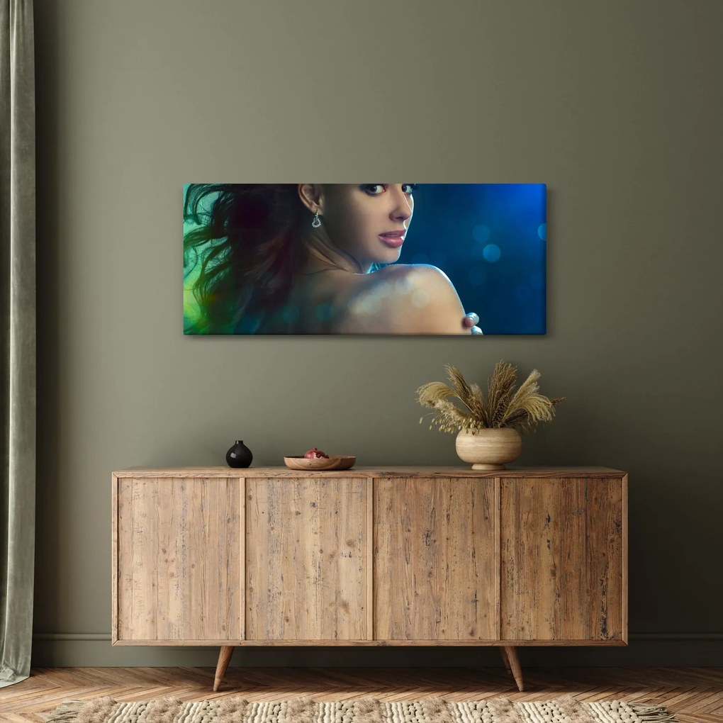 Obraz - Pohľad mladej ženy (120x50 cm)