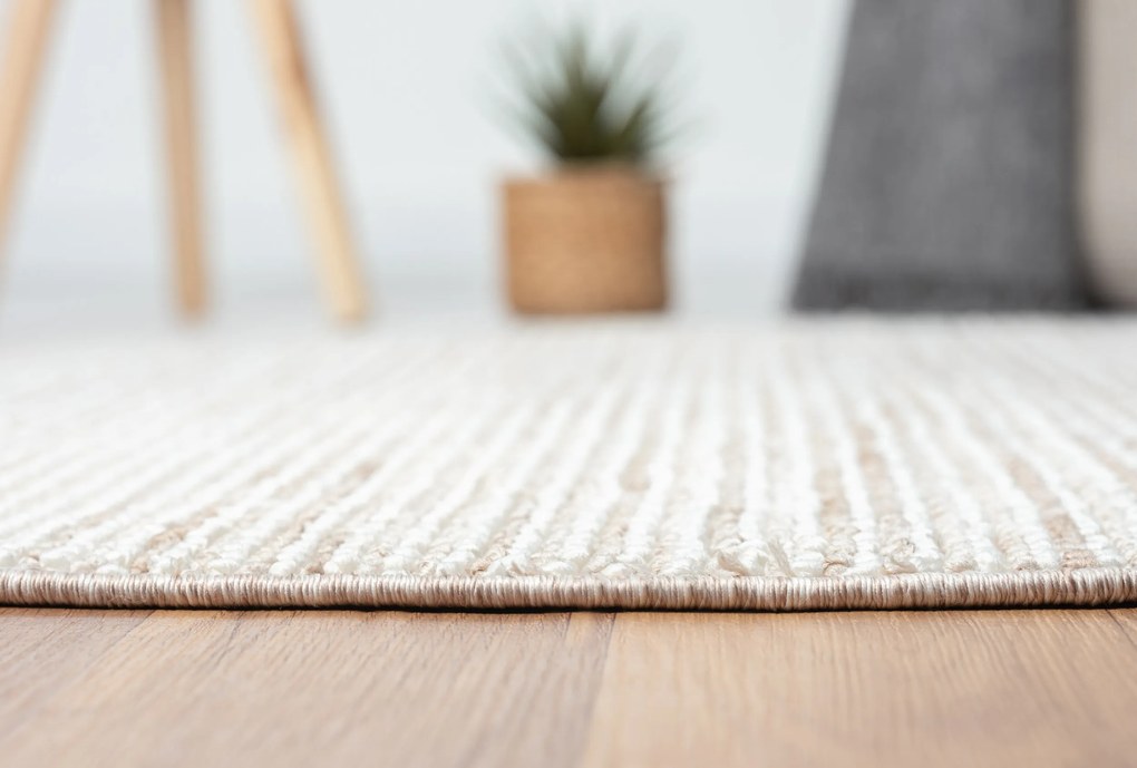 My Flair, Kusový koberec Ava CA20009 beige kruh, 120x120 (priemer) kruh, béžová, chodba / predsieň