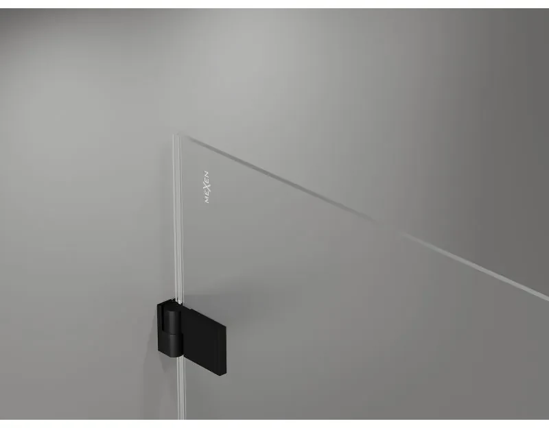 Mexen Lunar-B L výklopný sprchový kút ľavý 90 x 70 cm, číre sklo, čierna matná, 832L-090-070-70-00-L