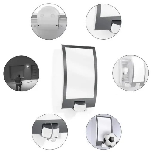 STEINEL 035709 - Vonkajšie svietidlo so senzorom L22 1xE27/60W/230V IP44