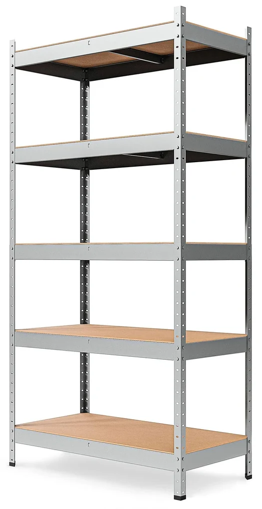 Marbo Kovový REGÁL SÉRIE SOLID 200x110x45 Pozinkovaný Rozmer regálu: 200x110x45, Počet Políc: 5, Celková nosnosť regálu: 1000 KG