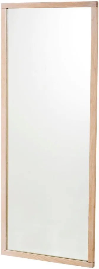 Nástenné zrkadlo s rámom z bieleného dubového dreva Folke Gefjun