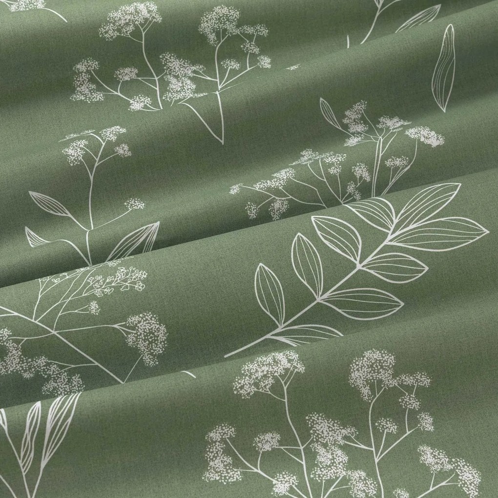 Goldea bavlnená obliečka na vankúš - bylinkové lístky 45 x 45 cm