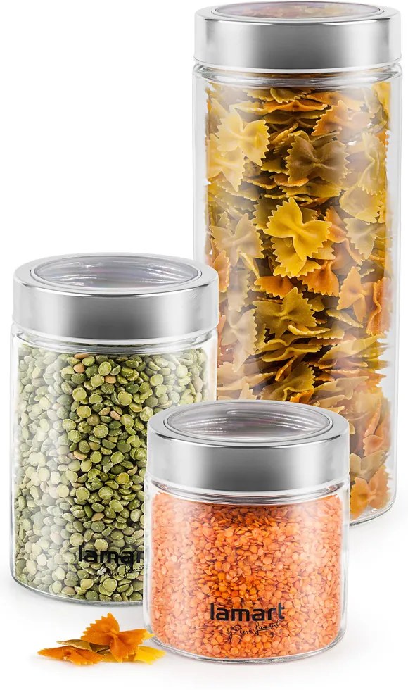 Set 3 okrúhlych dóz LAMART CAN LT6010