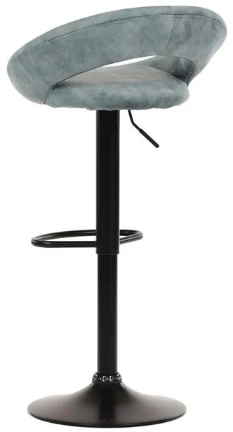 Autronic BONTEC Barová stolička, modrá, látka, AUB-822 BLUE4 Farba: Šedá