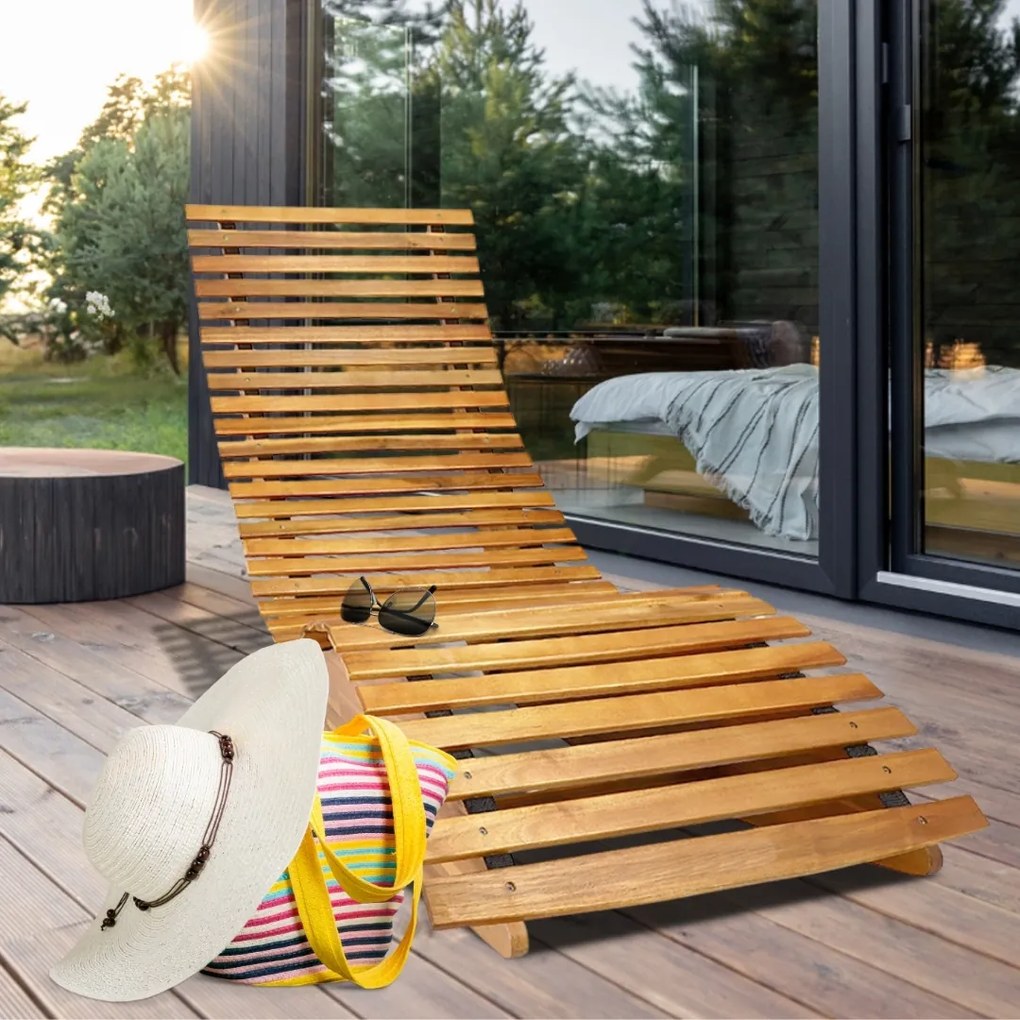 Hojdacie lehátko BALI, 155x60x93cm, prírodná hnedá Casaria