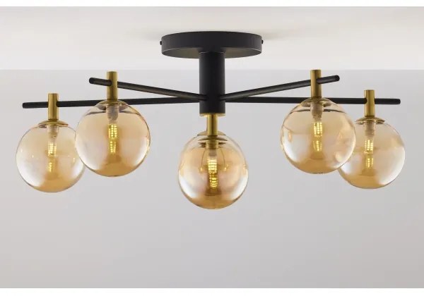 Jupiter 2033 - Prisadený luster FIGARO 6xG9/10W/230V čierna/zlatá/béžová