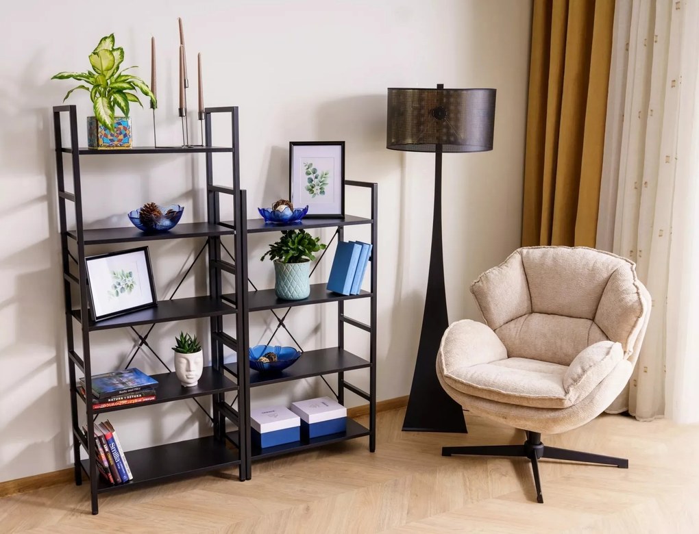 Regál Loftys R4 60 cm čierny