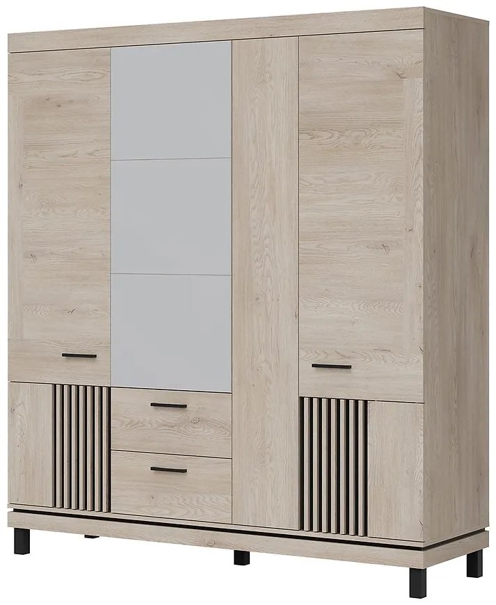 Skriňa Mati Mi16 Dub Cremona/čierna