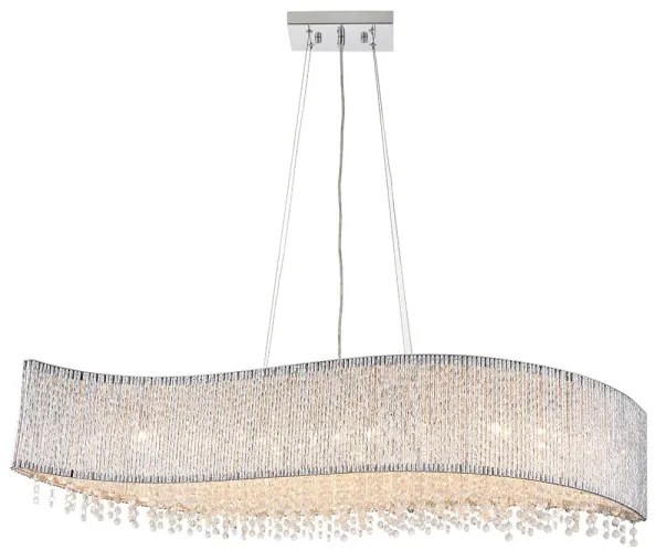 Endon 81979 - Krištáľový závesný luster GALINA na lankách 8xG9/25W/230V lesklý chróm