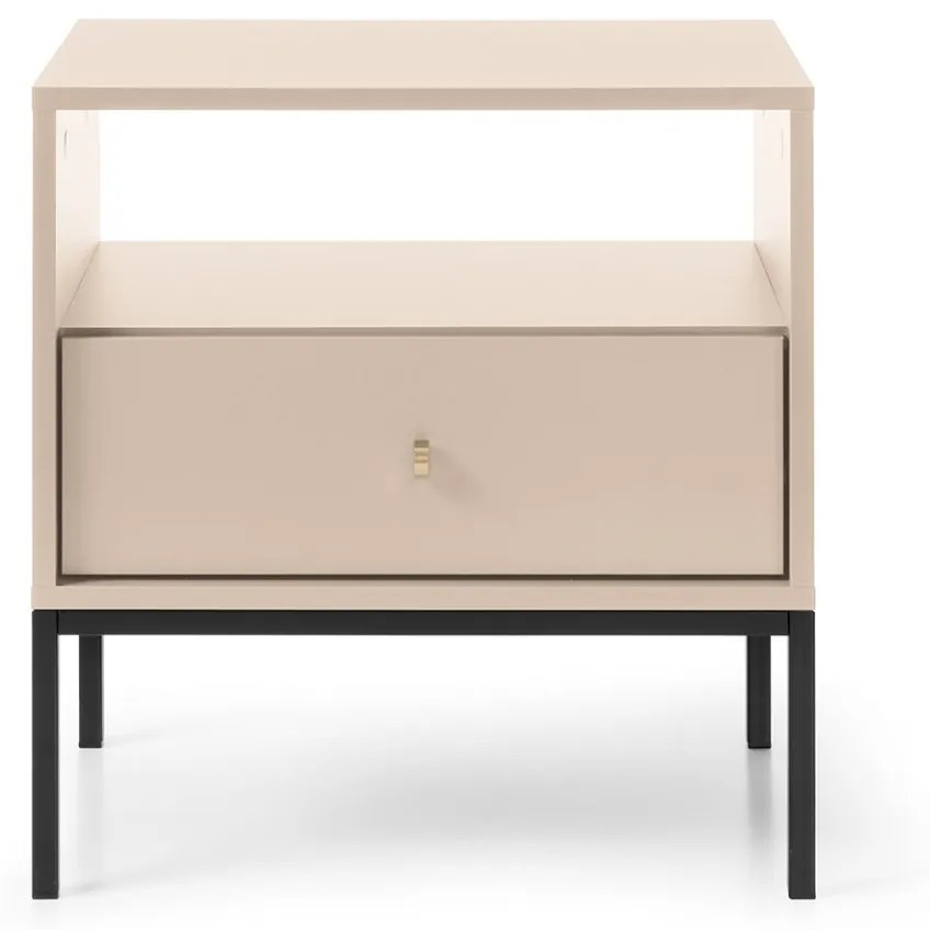 Nočný stolík Mono II 54 cm béžový/čierny
