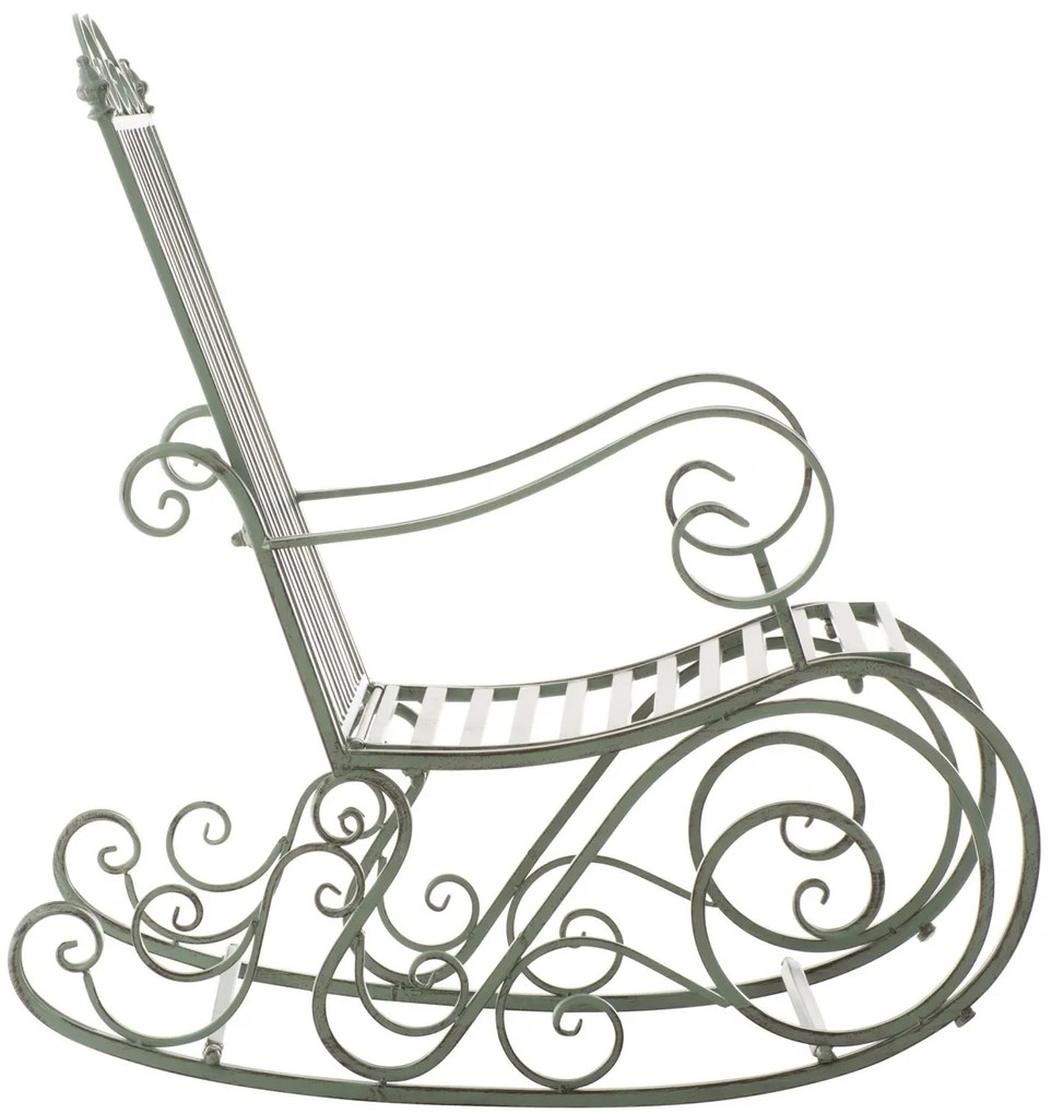 Kovové hojdacie kreslo Smile - Zelená antik