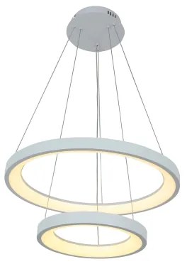 Brilagi - stmievateľný závesný luster na lankách FALCON SLIM LED/68W/230V, priemer 50 cm, biela, s diaľkovým ovládaním