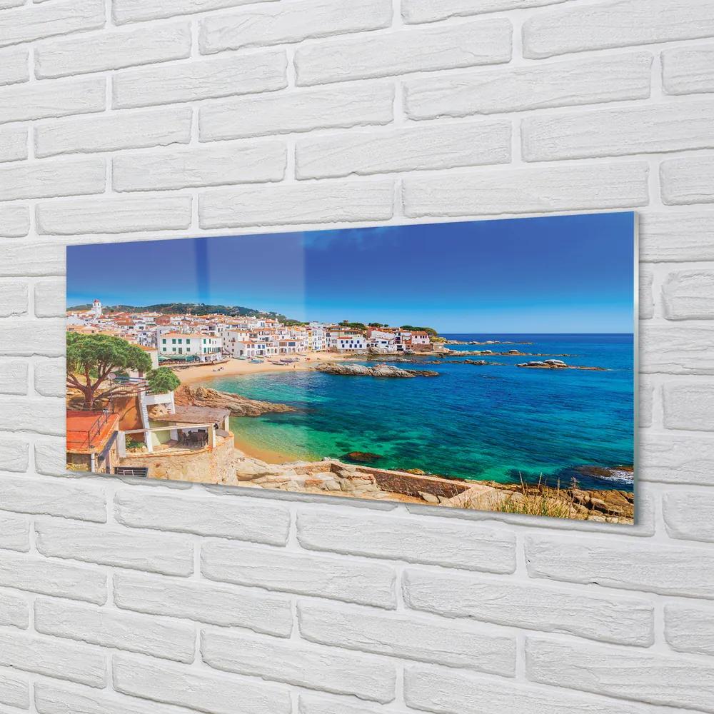 Obraz na akrylátovom skle Španielsko coast beach city 120x60 cm