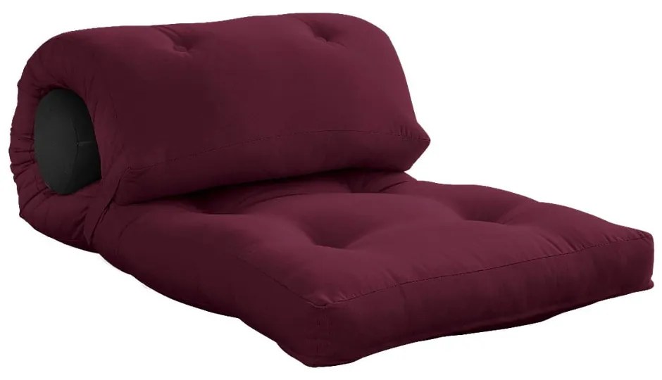 Vínovočervený futónový matrac 70x200 cm Wrap Bordeaux/Dark Grey – Karup Design