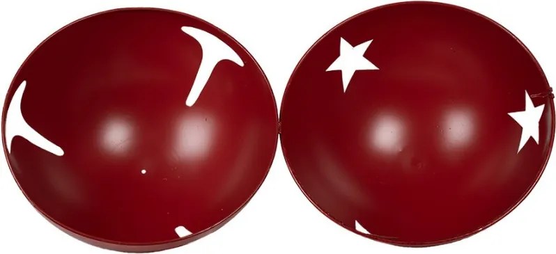 Set 3ks červená dekorácia rolnička Bell - Ø 62 / Ø 52 / Ø 42 cm