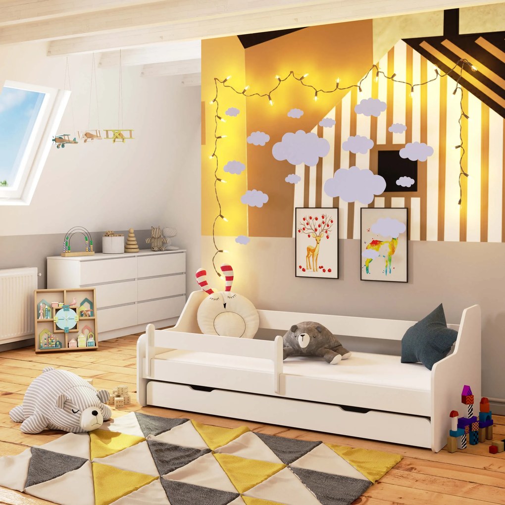 Detská posteľ 180x80 cm ( s roštom a matracom) Legitima 180x80 cm (biela). Akcia -40%. Vlastná spoľahlivá doprava až k Vám domov. 1117300