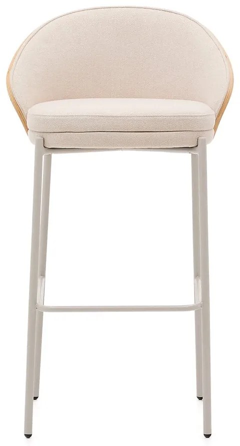 Béžová/vo svetloprírodnej farbe barová stolička (výška sedadla 77 cm) Eamy – Kave Home