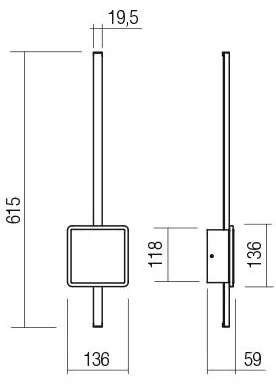 Redo 01-2696 - LED Nástenné svietidlo DIAZ LED/20W/230V CRI 90 biela
