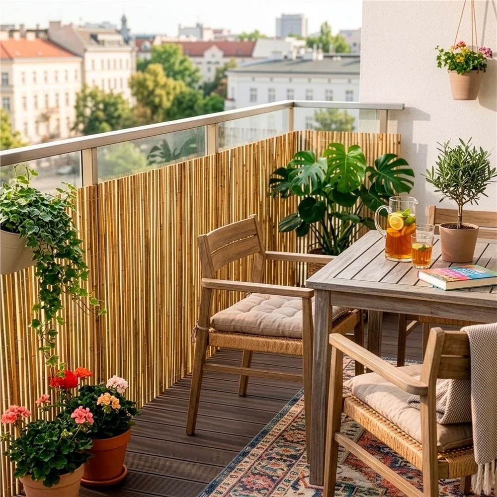 SPRINGOS Bambusová rohož na balkón a plot 1,8 x 5 m – maskovací kryt a zástena GA0229