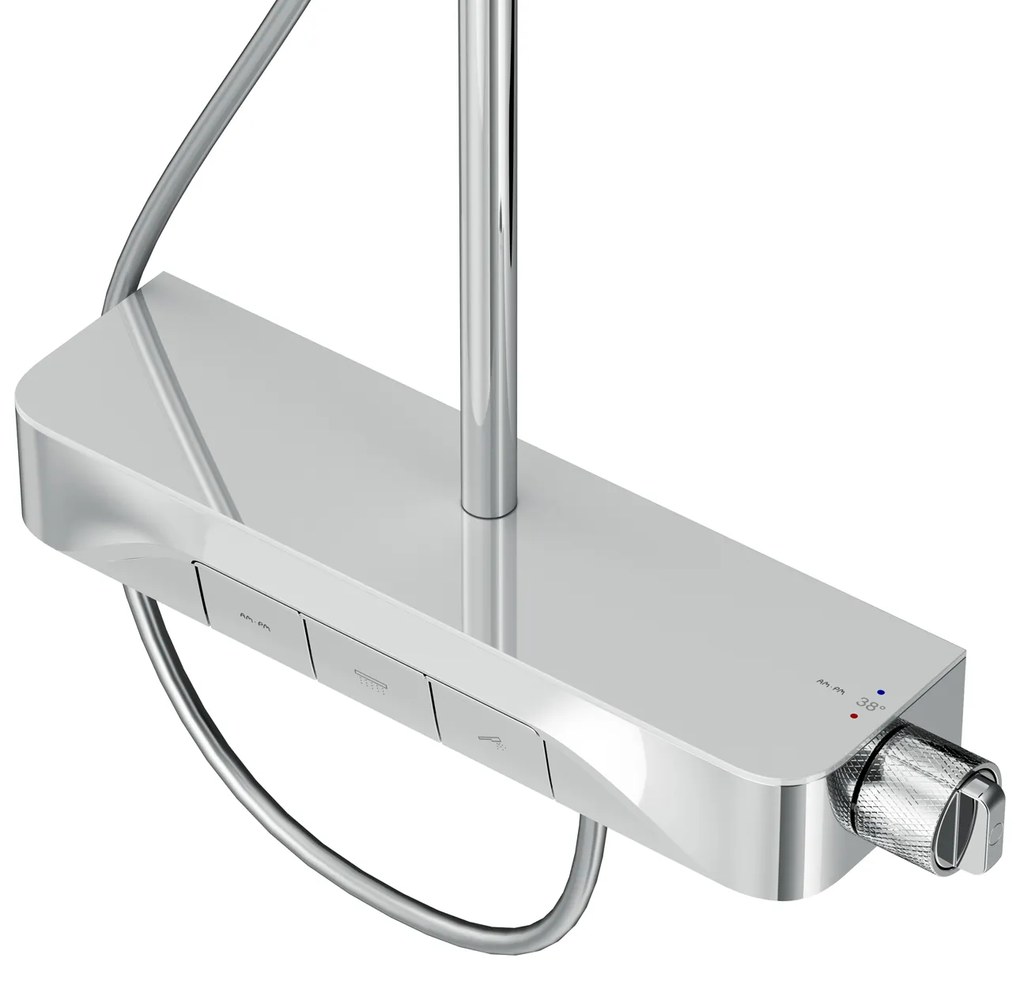 Sprchový systém AM.PM Func F07FA200 s termostatickou poličkovou batériou, chróm