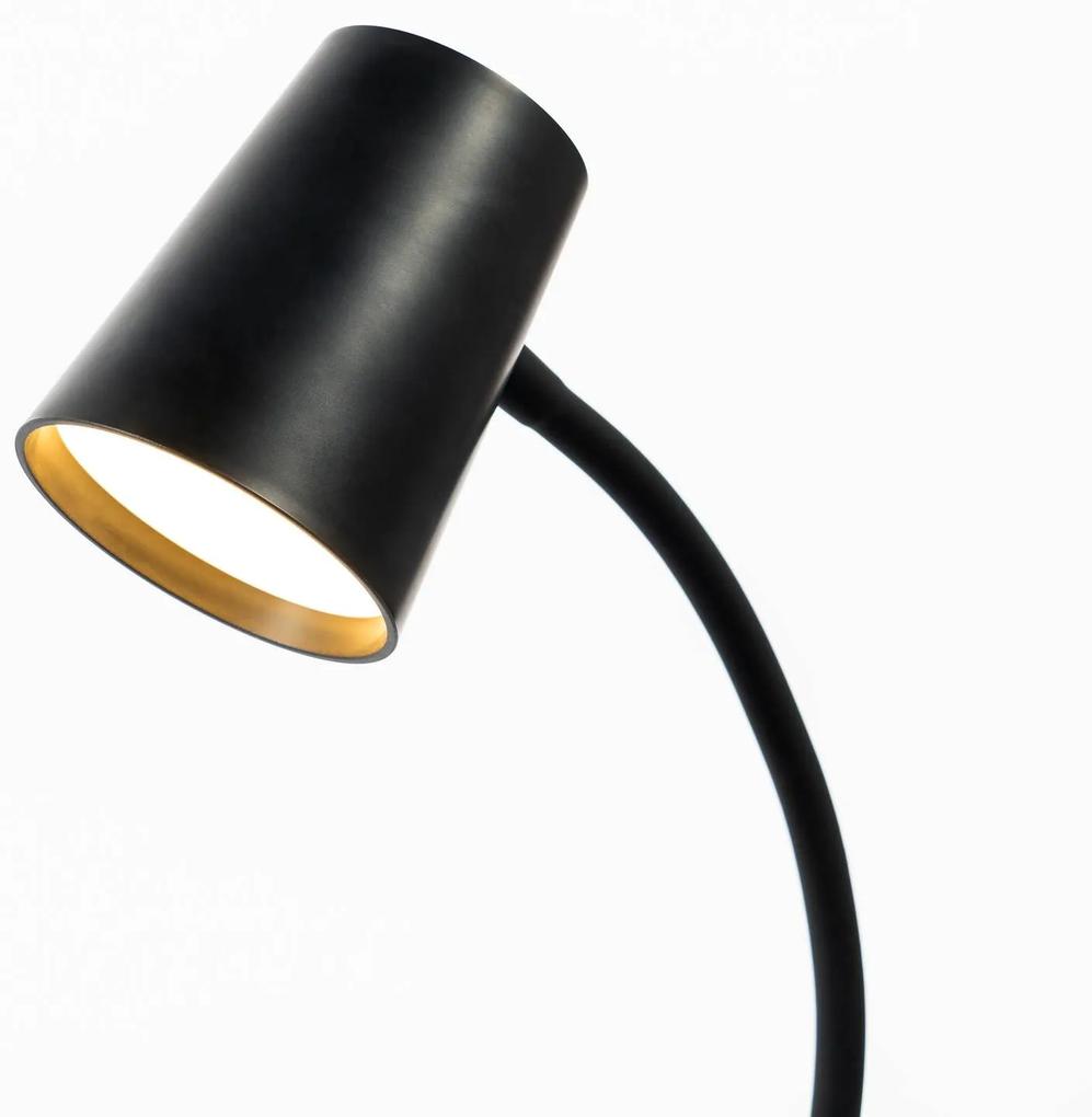 Lindby Ailina stolová LED lampa, upínanie, čierna