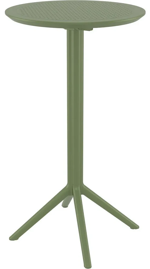 SKY FOLDING Ø60 sklopný barový stôl olive green