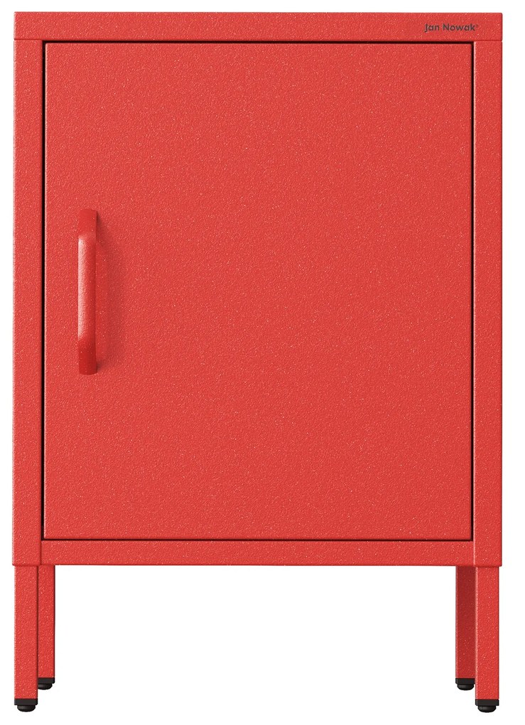 Nočný stolík MIA, 424 x 595 x 400 mm, Modern: červená farba