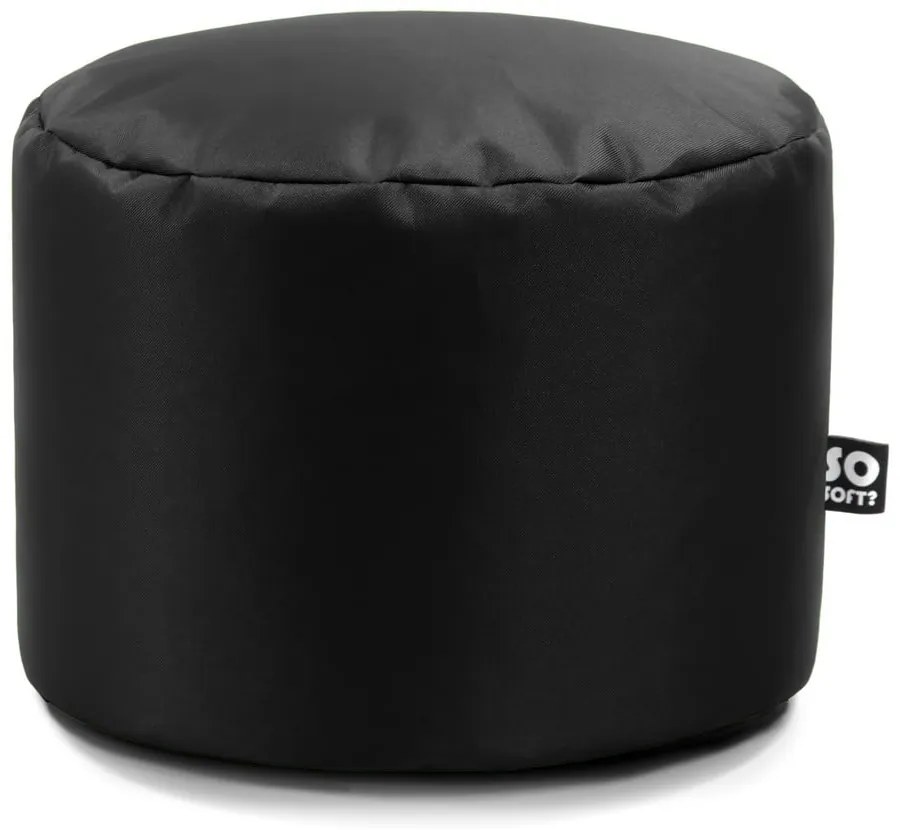 Čierny detský sedací vak z imitácie kože Dot M – So Soft?