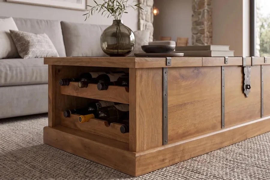 Dizajnový konferenčný stolík Winebar Honey 100 cm mango