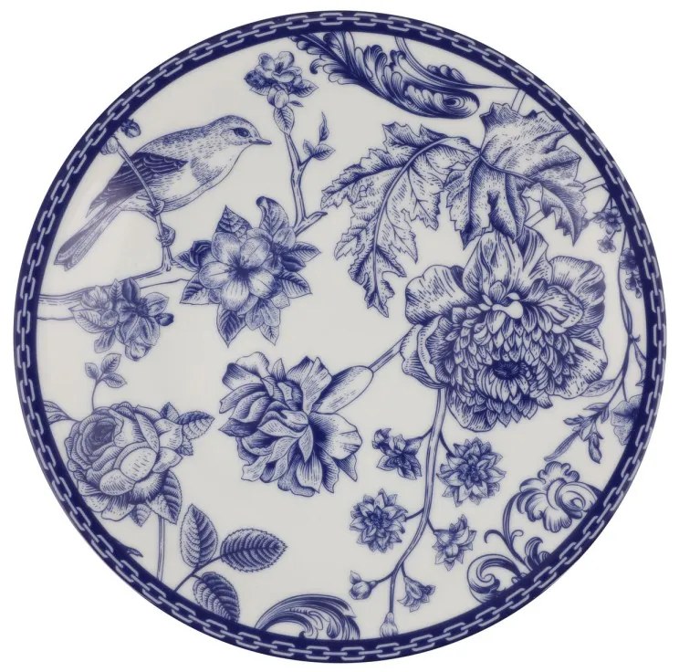 Porcelánová súprava 24 ks tanierov Folclore biela/modrá