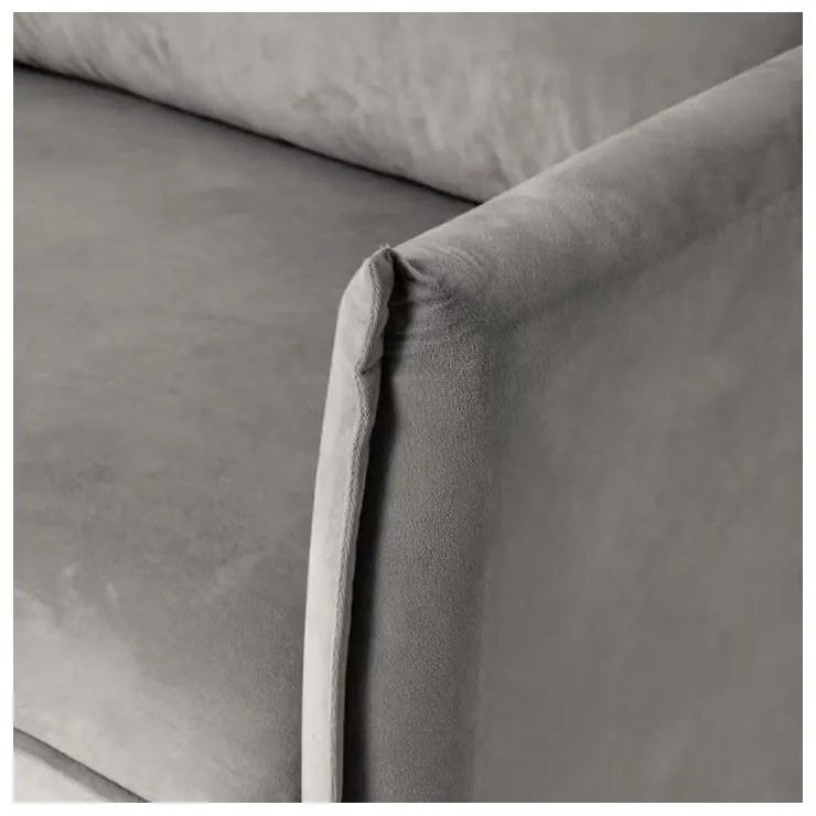 Sivá zamatová pohovka 203 cm Juli – Ropez