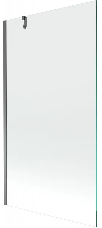 Mexen Next, 1-krídlová vaňová zástena 100 x 150 cm, 6mm číre sklo, grafitová, 895-100-000-00-00-95