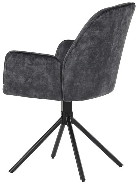 Autronic BONTEC Jedálenská stolička, čierna, zamatová látka, HC-511 BK4 Farba: Šedá