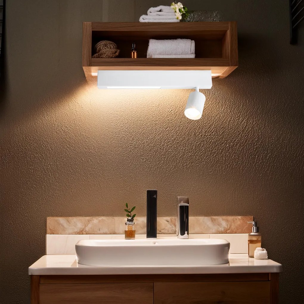 EUlight Stropné svietidlo Magnet, 1x biele kovové tienidlo + 1x LED 5W, w