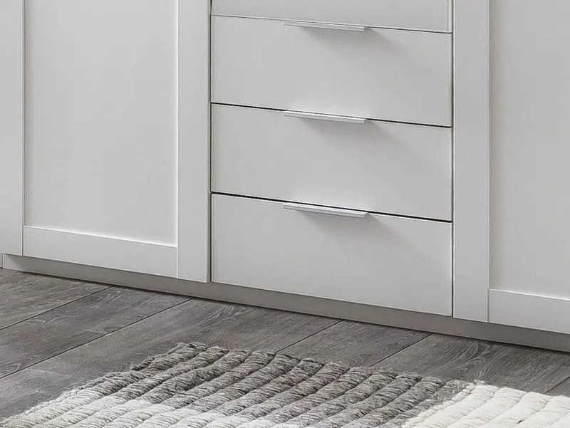 Šatníková skriňa Nadja, 135 cm, biela