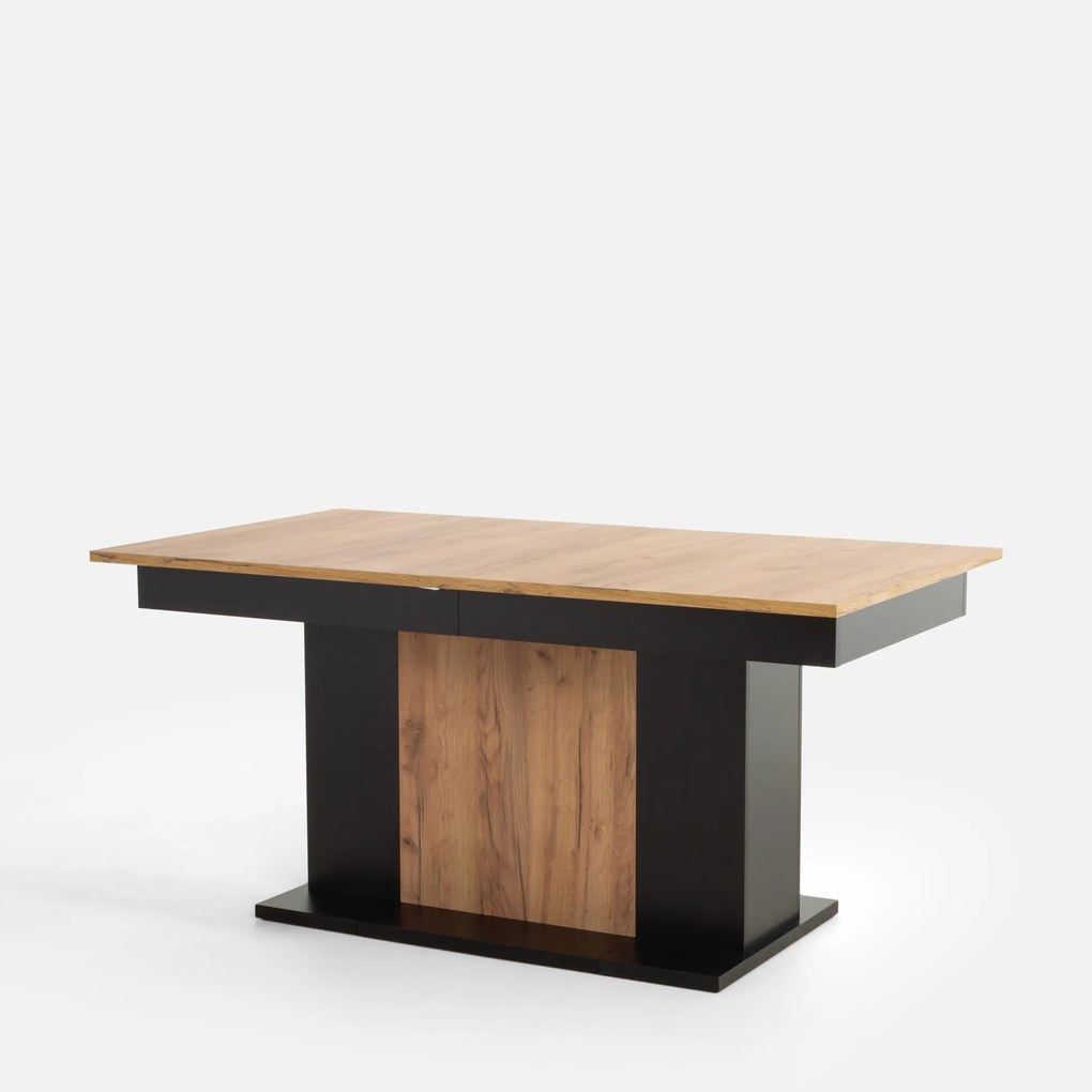 Jedálenský rozkladací stôl Venetto 160/410 cm dub Craft zlatý/čierny