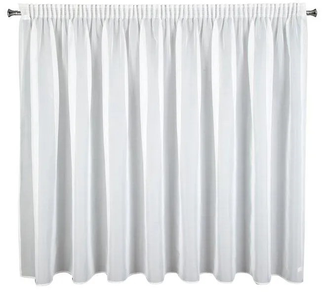 Biela voálová záclona na páske LUCIA 400x150 cm