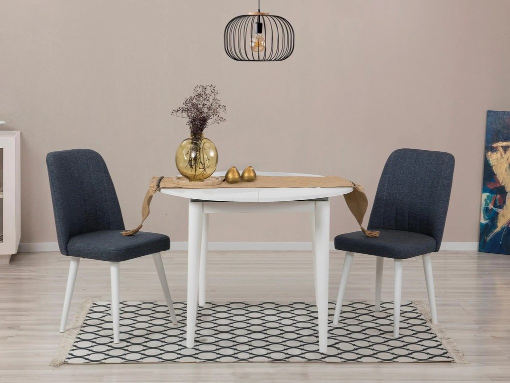 Jedálenský set Vlasta 3 (biela + námornícka + modrá) (pre 2 osoby). Akcia -19%. Vlastná spoľahlivá doprava až k Vám domov. 1093767