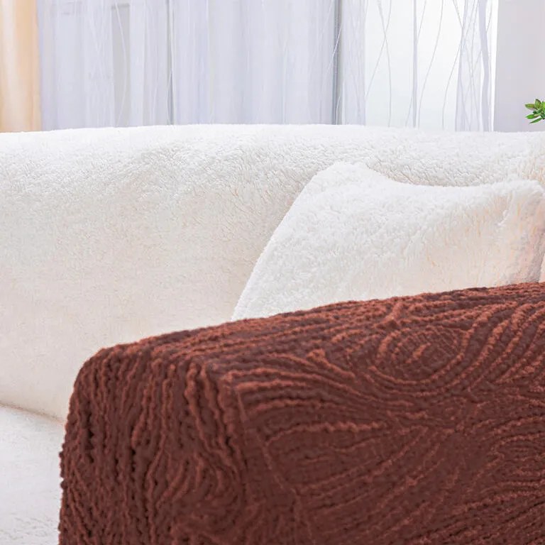 Prikrývky SHERPA krémové sedacia súprava